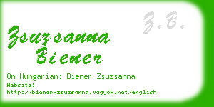 zsuzsanna biener business card